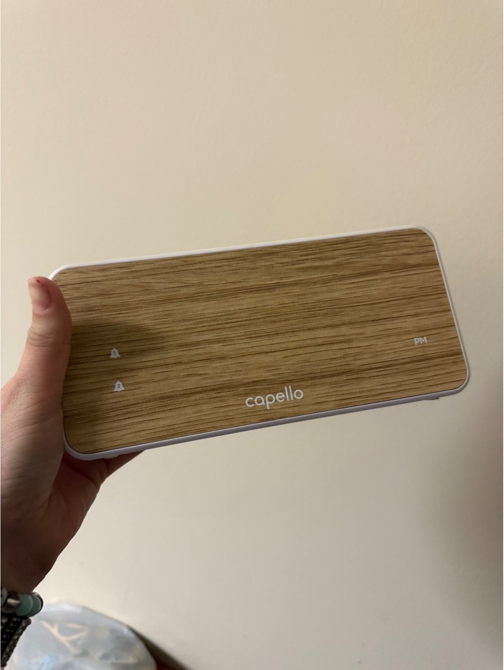 Capello alarm clock fake wooden front clock time cheap sale